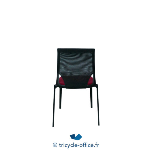 Tricycle Office Mobilier Bureau Occasion Chaise Visiteur Empilable MediaSlim Vitra Rouge Noir (2)