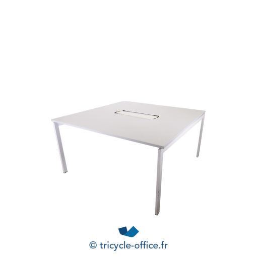 Tricycle Office Mobilier Bureau Occasion Table Reunion Blanche (2)