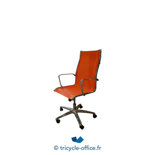 Tricycle Office Mobilier Bureau Occasion Fauteuil De Bureau Résille Orange (3)