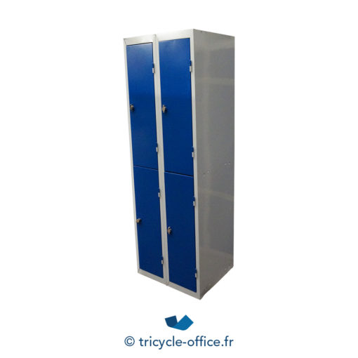 Tricycle Office Mobilier Bureau Occasion Vestiaire 4 Portes Metallique Bleu (2)