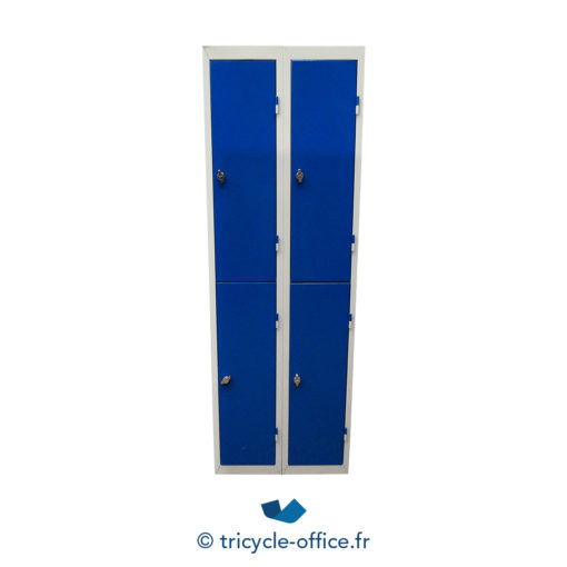 Tricycle Office Mobilier Bureau Occasion Vestiaire 4 Portes Metallique Bleu (3) Copie