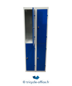 Tricycle Office Mobilier Bureau Occasion Vestiaire 4 Portes Metallique Bleu (4)
