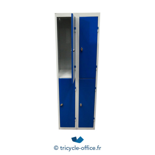 Tricycle Office Mobilier Bureau Occasion Vestiaire 4 Portes Metallique Bleu (4)
