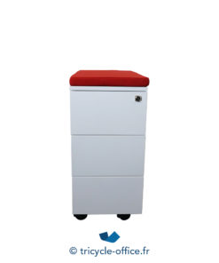 Tricycle Office Mobilier Bureau Occasion Caissons 3 Tiroirs Top Colore Rouge Occasion (4)