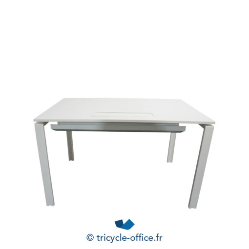 Tricycle Office Mobilier Bureau Occasion Bureau Droit Blanc 120 Cm (2)