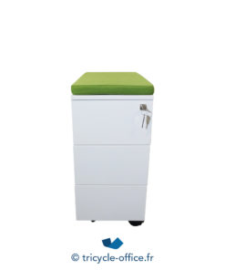 Tricycle Office Mobilier Bureau Occasion Caissons 3 Tiroirs Top Colore Vert Occasion (1)