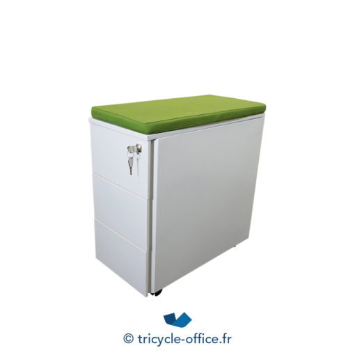 Tricycle Office Mobilier Bureau Occasion Caissons 3 Tiroirs Top Colore Vert Occasion (2)