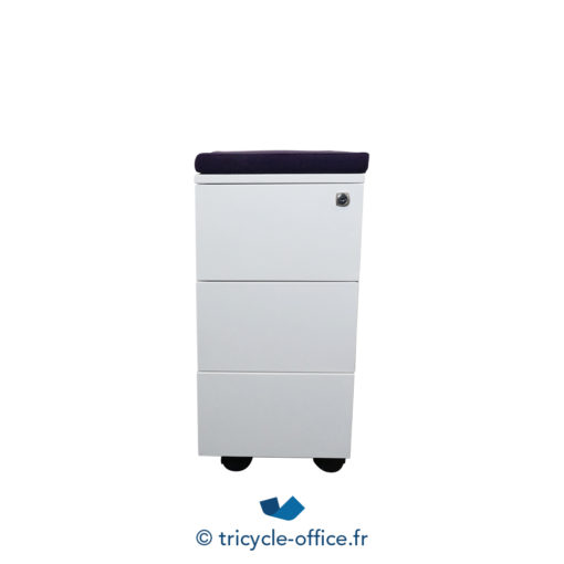 Tricycle Office Mobilier Bureau Occasion Caissons 3 Tiroirs Top Colore Violet Occasion (2)