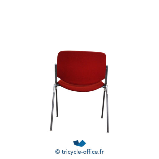 Tricycle Office Mobilier Bureau Occasion Chaise Visiteur Empilable Rouge (3)