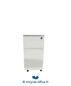 Tricycle Office Mobilier Bureau Occasion Caisson 3 Tiroirs Blanc (2)