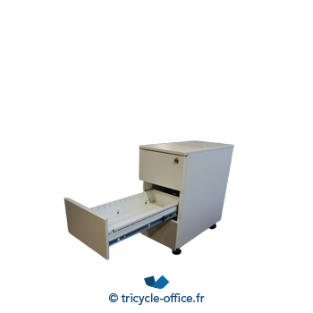Tricycle Office Mobilier Bureau Occasion Caisson 3 Tiroirs Blanc (3)