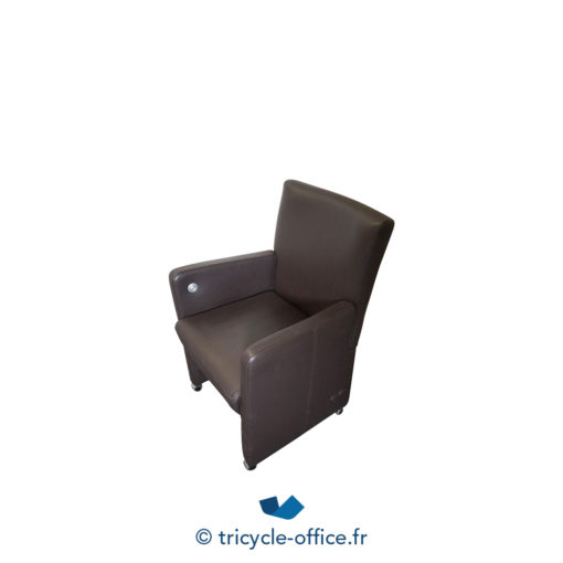 Tricycle Office Mobilier Bureau Occasion Chauffeuse Marron Simili Cuir (1)