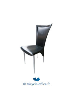 Tricycle Office Mobilier Bureau Occasion Chaise Visiteur Noire Simili Cuir (2)