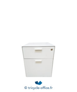 Tricycle Office Mobilier Bureau Occasion Caisson Blanc 2 Tiroirs (1)