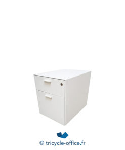 Tricycle Office Mobilier Bureau Occasion Caisson Blanc 2 Tiroirs (2)