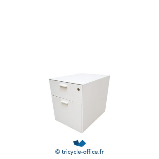 Tricycle Office Mobilier Bureau Occasion Caisson Blanc 2 Tiroirs (2)