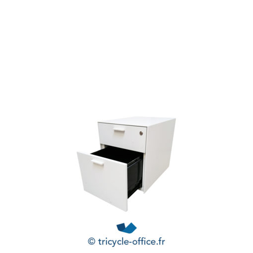Tricycle Office Mobilier Bureau Occasion Caisson Blanc 2 Tiroirs (3)