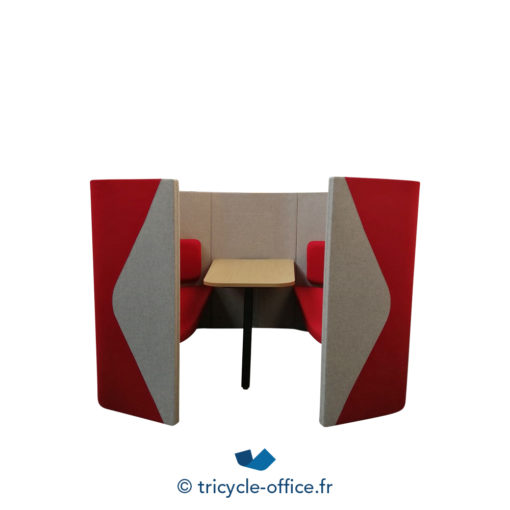 Tricycle Office Alcove Phonique ALLERMUIR Grise Et Rouge (1)