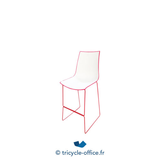 Tricycle Office Chaise Haute PEDRALI Modèle Tweet Rouge (3)