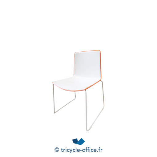 Tricycle Office Chaise Visiteur PEDRALI Modèle Tweet Orange (2)