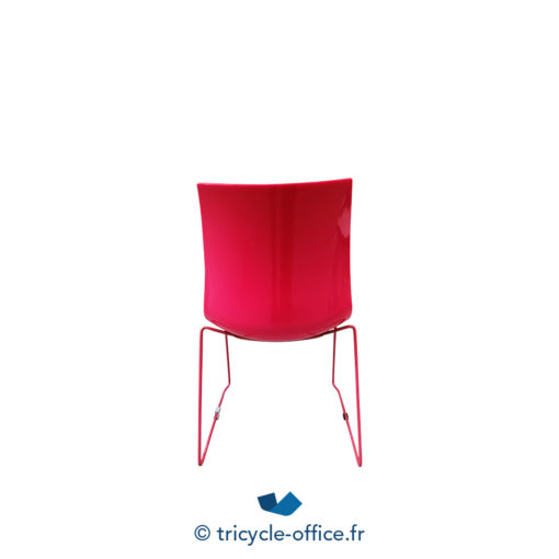 Tricycle Office Chaise Visiteur PEDRALI Modèle Tweet Rouge (3)