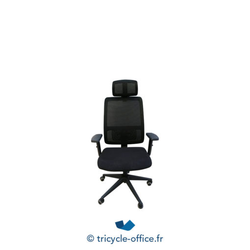 Tricycle Office Fauteuil De Bureau Noir Avec Appui Tête (1)
