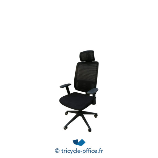 Tricycle Office Fauteuil De Bureau Noir Avec Appui Tête (2)