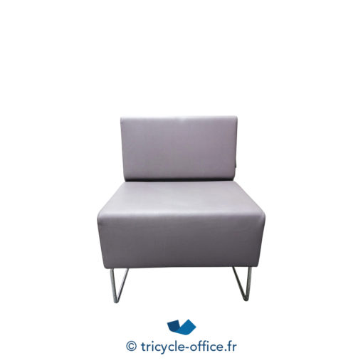 Tricycle Office Mobilier Bureau Occasion Chauffeuse PEDRALI Cuir Gris (1)