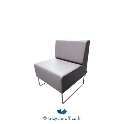 Tricycle Office Mobilier Bureau Occasion Chauffeuse PEDRALI Cuir Gris (3)
