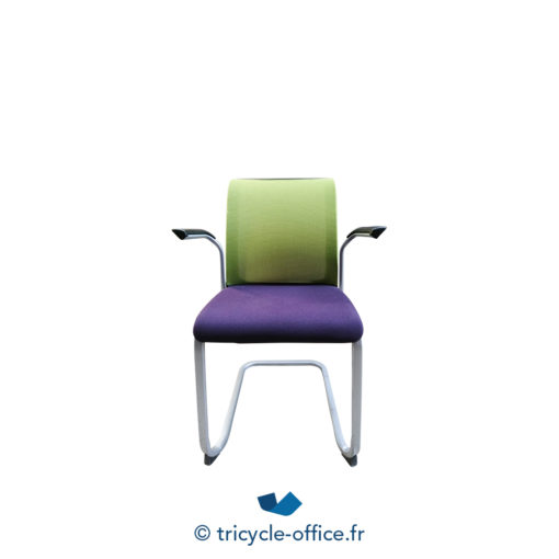 Tricycle Office Mobilier Bureau Chaise Visiteur STEELCASE Verte Et Violette (2)