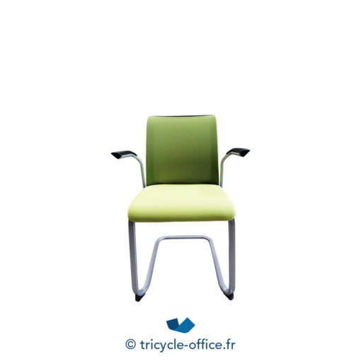 Tricycle Office Mobilier Bureau Occasion Chaise Visiteur STEELCASE Verte (1)