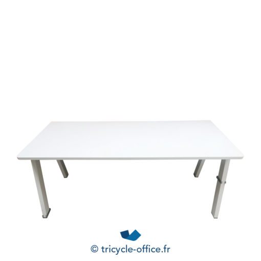Tricycle Office Mobilier Bureau Occasion Table STEELCASE Blanche 180x80 Cm (1)