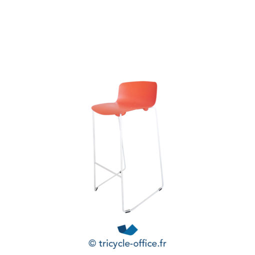 Tricycle Office Mobilier Bureau Occasion Tabouret Haut VESPER 3A Orange (3)