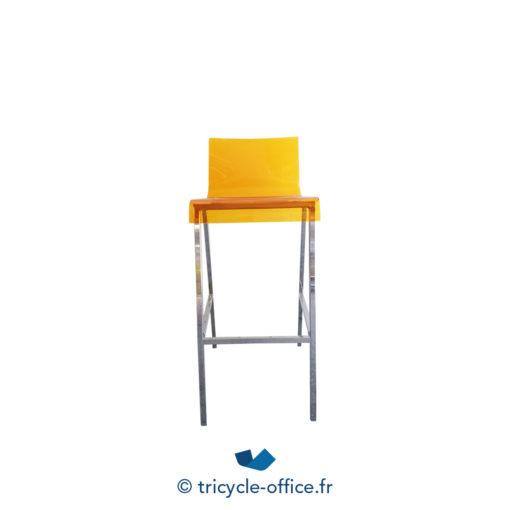 Tricycle Office Mobilier Bureau Occasion Tabouret Haut Orange Transparent (1)