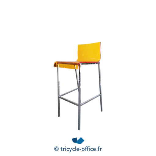 Tricycle Office Mobilier Bureau Occasion Tabouret Haut Orange Transparent (3)