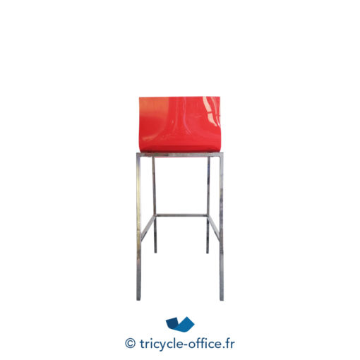 Tricycle Office Mobilier Bureau Occasion Tabouret Haut Rouge Transparent (2)