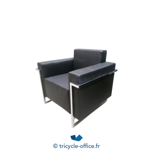 Tricycle Office Mobilier Bureau Occasion Chauffeuse Noire Structure Métallique (2)