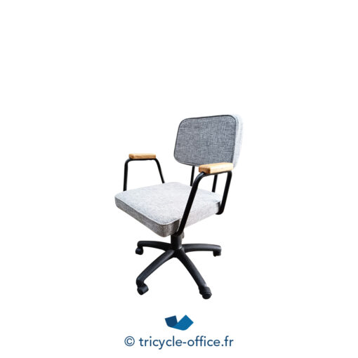 Tricycle Office Mobilier Bureau Occasion Chaise De Réunion Gris Accoudoirs Bois (2)