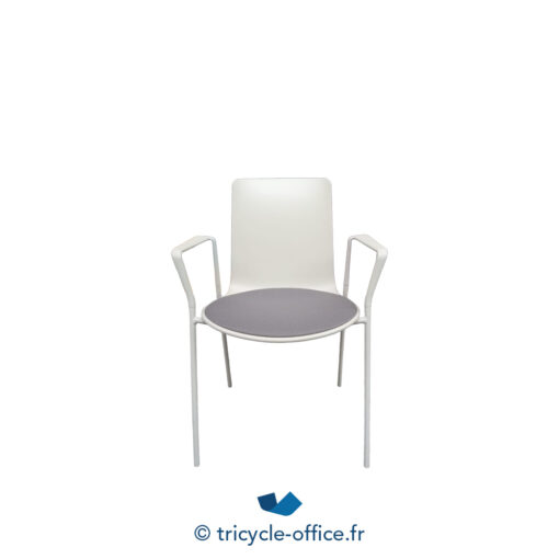 Tricycle Office Mobilier Bureau Occasion Chaise Visiteur ENEA Lottus Gris Clair Avec Accoudoirs (1)