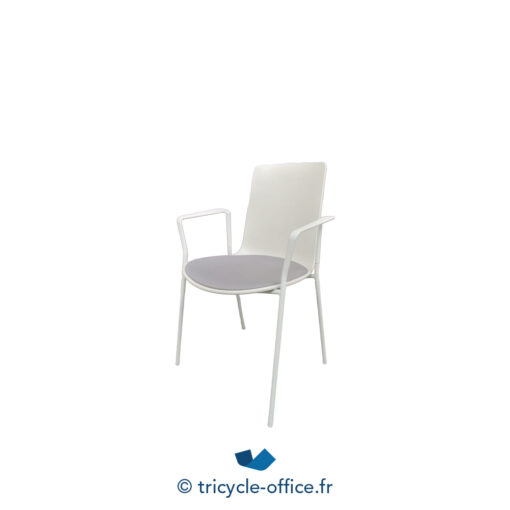 Tricycle Office Mobilier Bureau Occasion Chaise Visiteur ENEA Lottus Gris Clair Avec Accoudoirs (2)