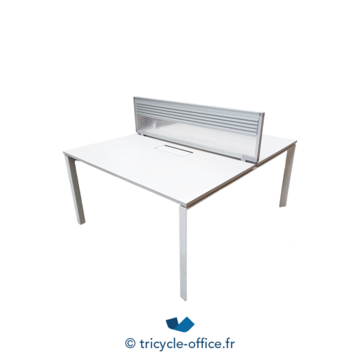 Tricycle Office Mobilier Bureau Occasion Bench STEELCASE Gris 140x160 Cm (2)