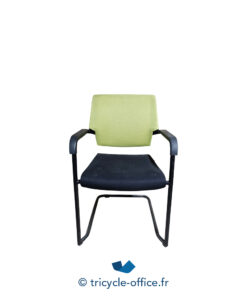 Tricycle Office Mobilier Bureau Occasion Chaise Visiteur COMFORTO Dossier Vert (1)