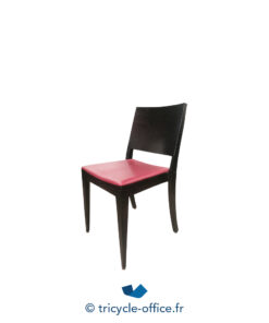 Tricycle Office Mobilier Bureau Occasion Chaise Visiteur Bois Assise Rouge (3)