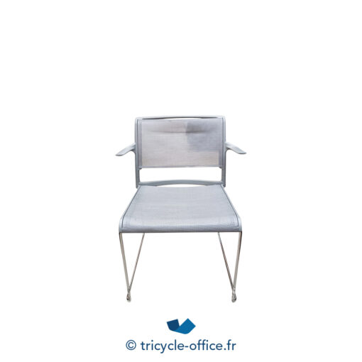 Tricycle Office Mobilier Bureau Occasion Chaise Visiteur Grise En Résille (1)