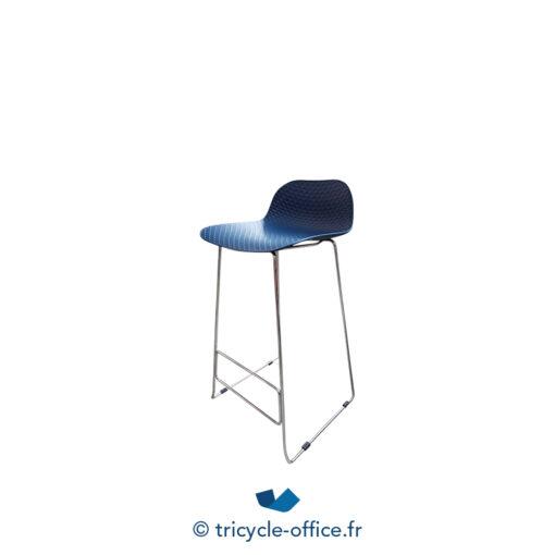 Tricycle Office Mobilier Bureau Occasion Tabouret Haut Bleu Et Chrome (2)