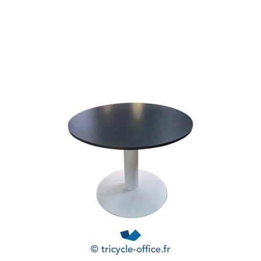 Tricycle Office Mobilier Bureau Occasion Table Ronde DYNAMOBEL Anthracite D 90 Cm