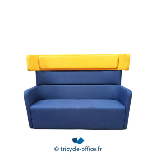 Tricycle-Office-mobilier-bureau-occasion-Canapé-phonique-BENE-bleu-et-jaune