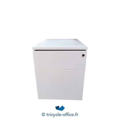 Tricycle-Office-mobilier-bureau-occasion-Caisson-métal-blanc-2-tiroirs (1)