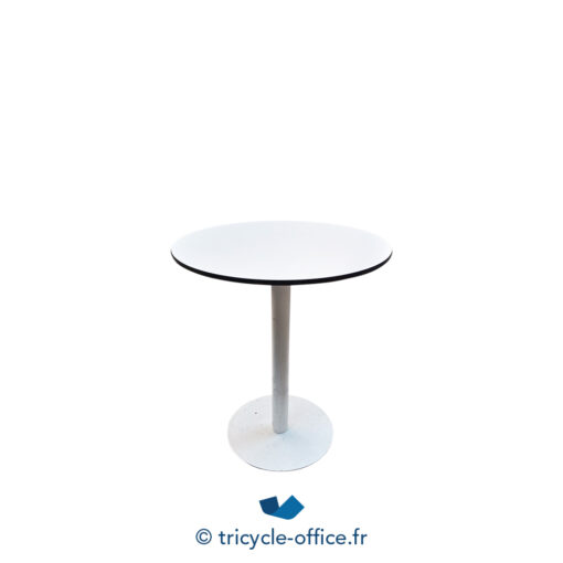 Tricycle-Office-mobilier-bureau-occasion-Table-ronde-blanche-60-cm