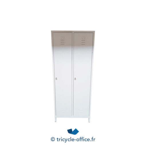 Tricycle-Office-mobilier-bureau-occasion-Vestiaire-2-places-gris